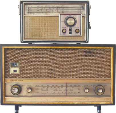 Cutout of Old Vintage Radios